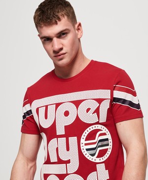 Superdry Surf Sport Férfi Pólók Piros | ZKIQM4569